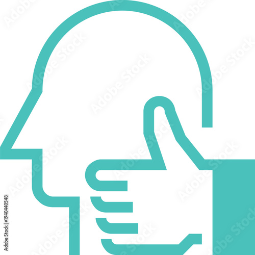 Modern good job flat line vector illustration icon design concept. Icon for mobile and web graphics. Flat symbol, logo creative concept. Simple and clean flat pictogram