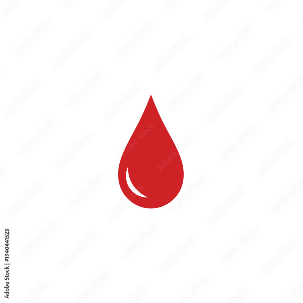 Obraz premium A single red blood drop icon