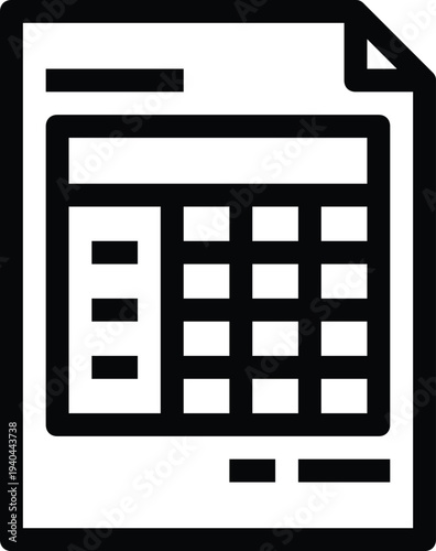 Modern invoice flat line vector illustration icon design concept. Icon for mobile and web graphics. Flat symbol, logo creative concept. Simple and clean flat pictogram