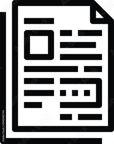 Modern paperwork flat line vector illustration icon design concept. Icon for mobile and web graphics. Flat symbol, logo creative concept. Simple and clean flat pictogram