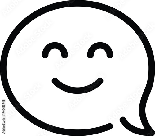 Modern speech bubbles flat line vector illustration icon design concept.