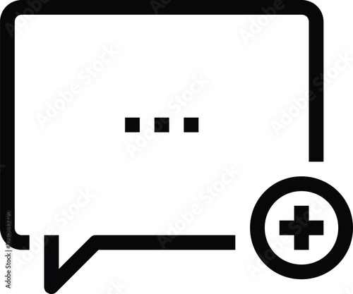 Modern speech bubbles flat line vector illustration icon design concept.