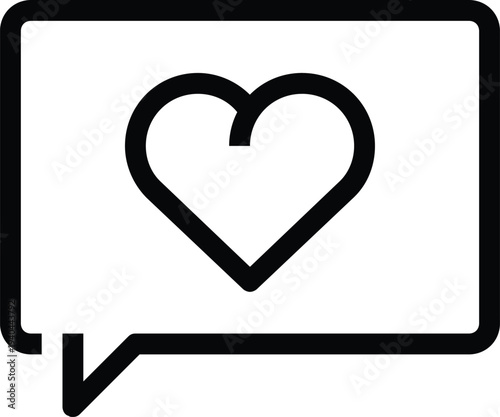 Modern speech bubbles flat line vector illustration icon design concept.