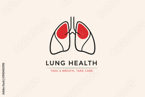 Illustration of lungs emphasizing health and wellness from a medical viewpoint
