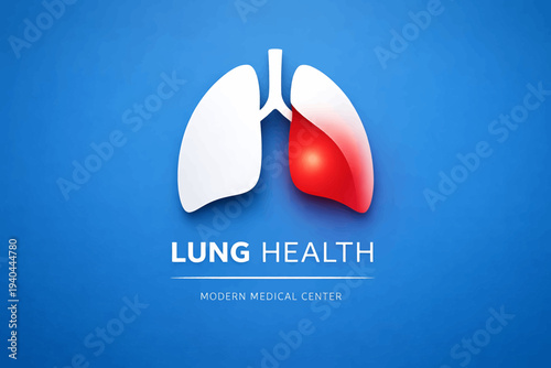 Illustration of human lungs highlighting lung health and wellness in a medical context