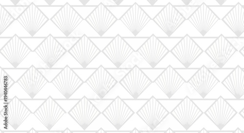 Geometric pattern with diamond shapes in gray on white background vector illustration
