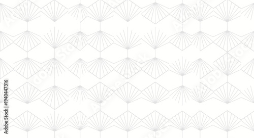 Geometric pattern with diamond shapes in gray on white background vector illustration
