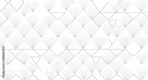 Geometric pattern with diamond shapes in gray on white background vector illustration