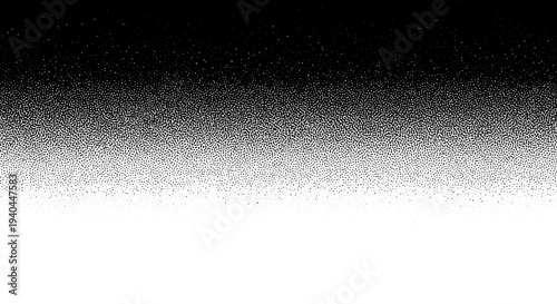 Black and white gradient background vector illustration with halftone effect, flat design