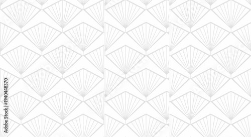 Geometric pattern with diamond shapes in gray on white background vector illustration