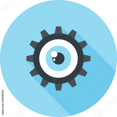 creative process flat web icon concept