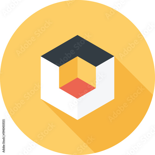 3D modeling flat web icon concept