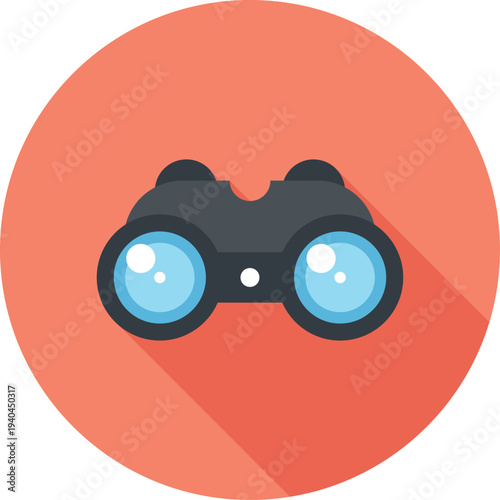 competitive analytics flat web icon concept