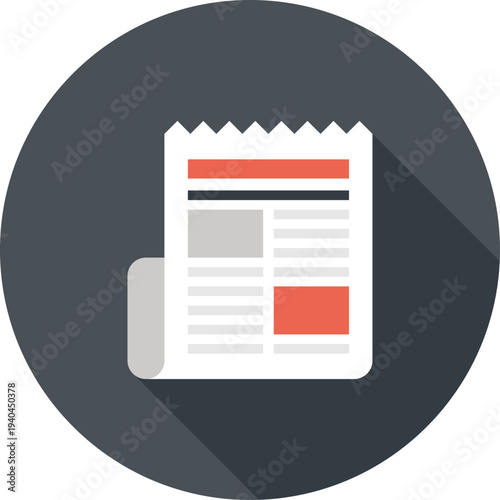 news paper flat web icon concept