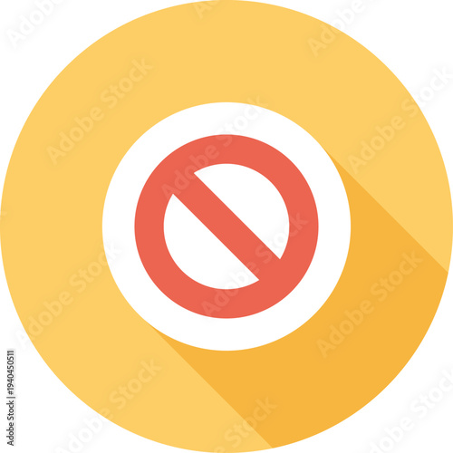 access denied flat web icon concept