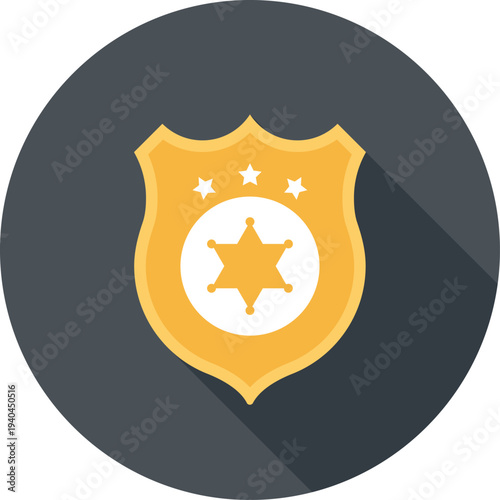 police flat web icon concept