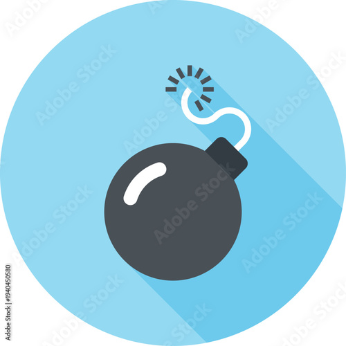 danger flat web icon concept