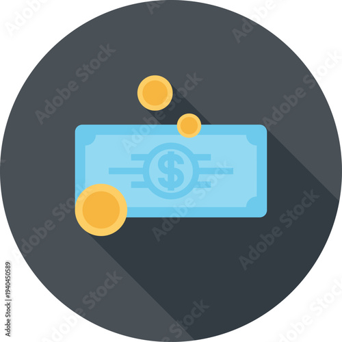 payment methods flat web icon concept