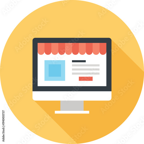 webshop flat web icon concept