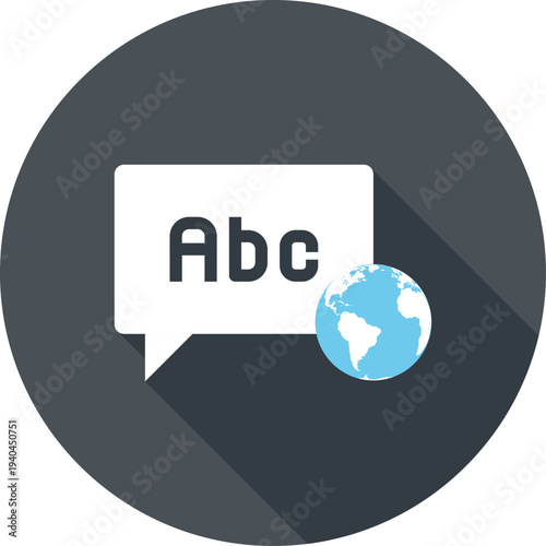 distant education flat web icon concept