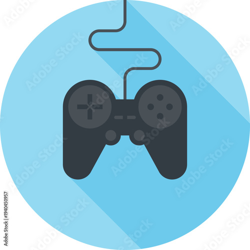 cyber games flat web icon concept