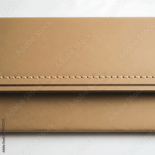 Brown Leather Wallet on White Background
