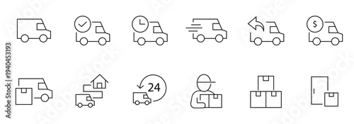 Delivery Line Icons stock illustration
Icon Symbol, Box - Container, Symbol, Delivering, Hand