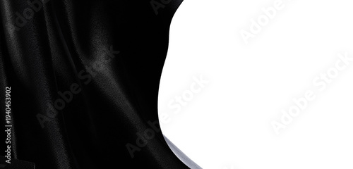 Black fabric texture with f...