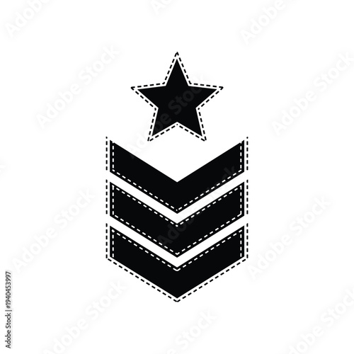 Sergeant rank insignia on white background