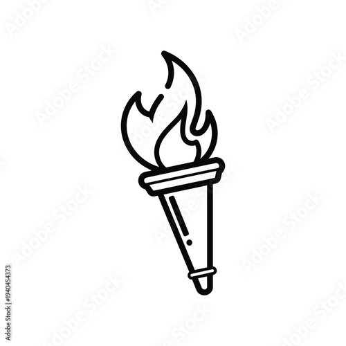 Simple torch icon illustration