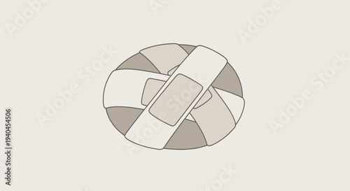 Volleyball Ball with Minimalist Design Elements.