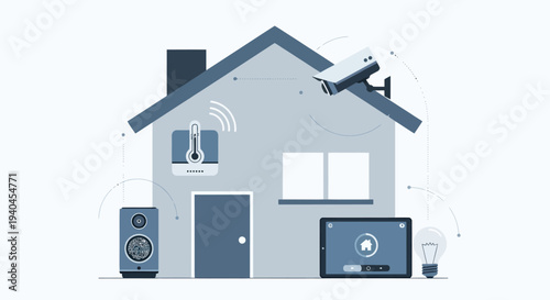 Smart Home Automation System with Devices.