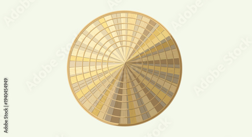 Golden Circular Pattern with Radial Lines.