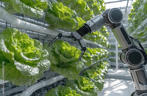 Agricultural Robot Harvesting Lettuce in Smart Greenhouse – AI Farming and Automation Technology