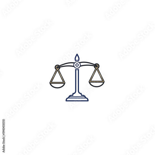 A simple line drawing of a balance scale