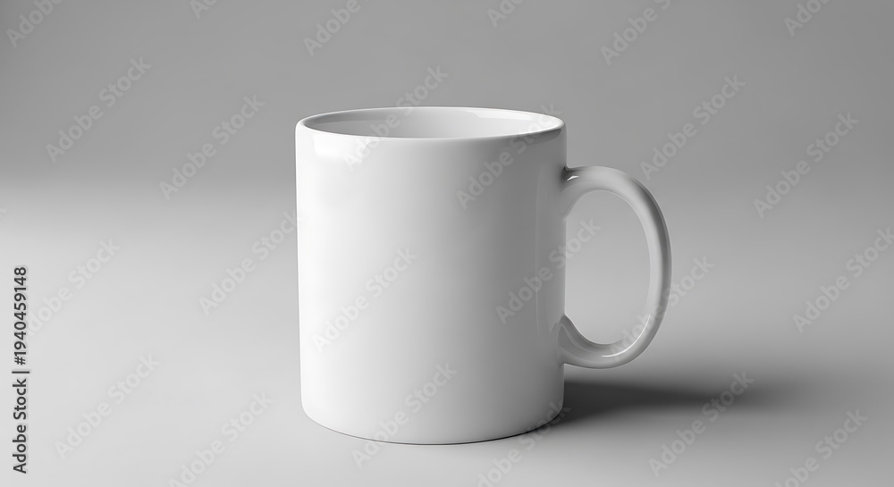 Obraz premium white cup on white background