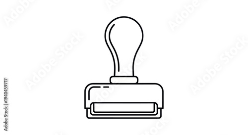 Rubber Stamp Icon Simple Design Element.