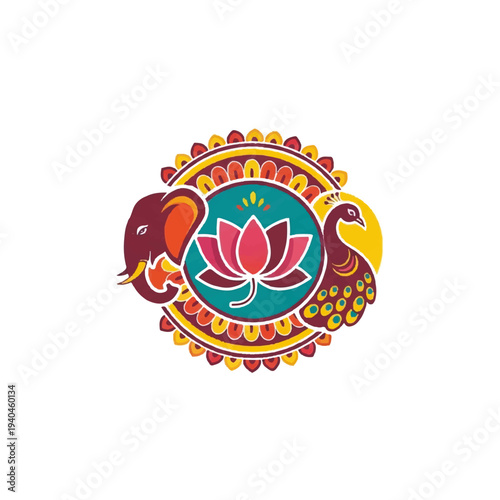 Colorful decorative design wi...