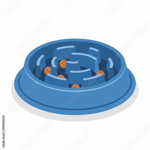 Slow feeder pet bowl with maze design  