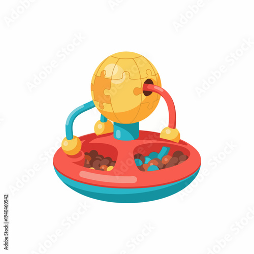 Puzzle feeder toy for rodents, interactive pet accessory  