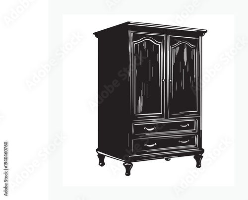 vintage wooden cabinet