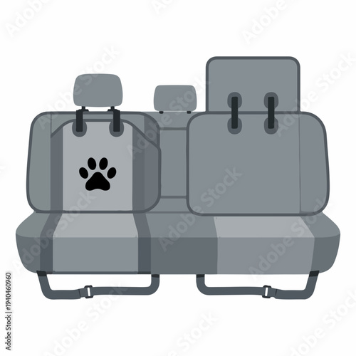 Car Seat Cover for Pets with Paw Print Design, Ideal for Dog Owners and Pet Lovers, Perfect for Vehicle Protection, Travel Blogs, and Pet Care Websites