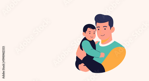Loving father holding his precious baby, embracing the joys of parenthood and family bonding, a heartwarming moment of care and affection