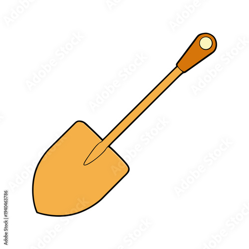 Wooden grain scoop shovel isolated on white background