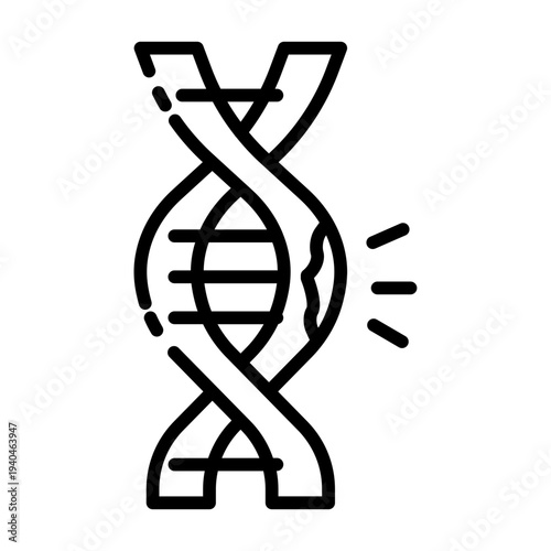 Broken the DNA icon