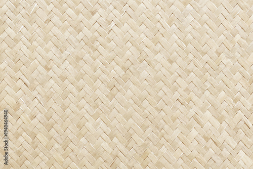 Reed weaving mat texture background with vintage style.