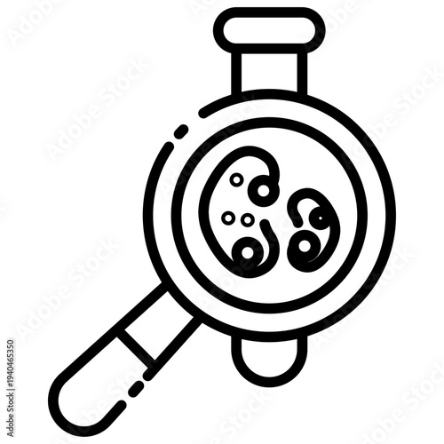 Cancer cell analysis icon