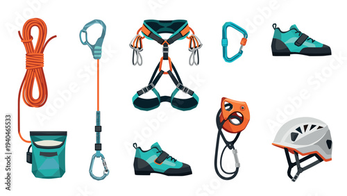 Climbing gear collection: essential equipment for rock climbing adventures