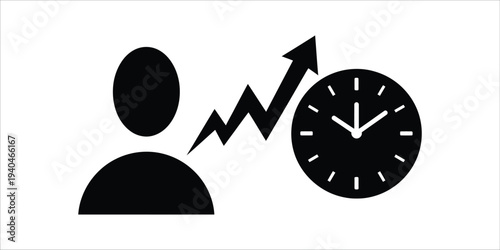 Time management and productivity growth concept