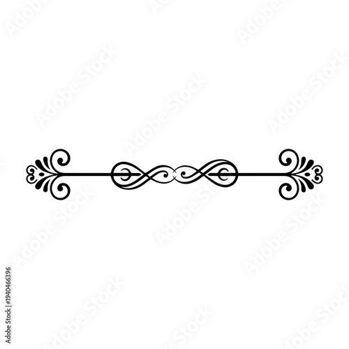 Wallpaper Mural decorative divider element. elegant divider line decorative. Torontodigital.ca